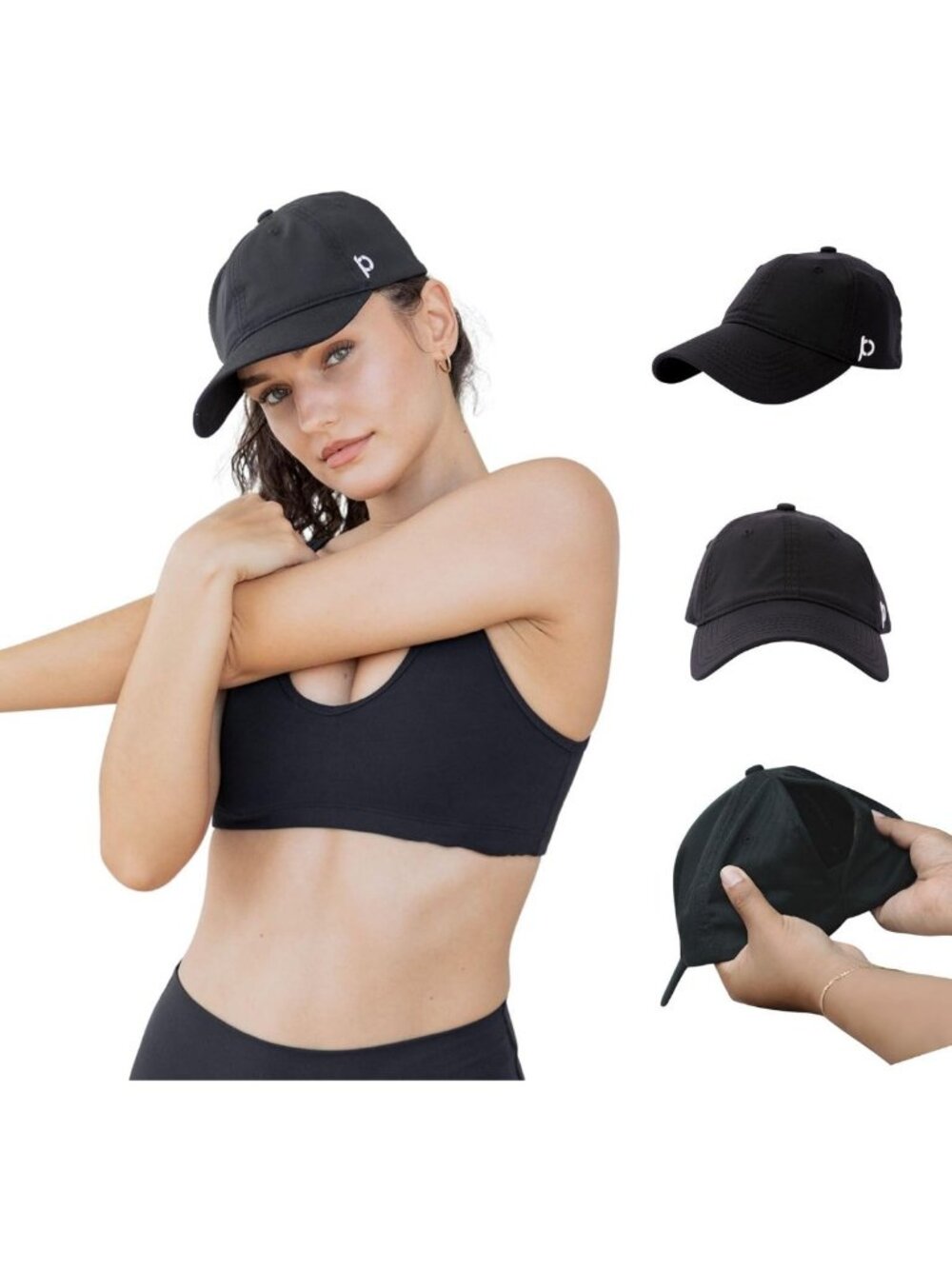 Sporty Women's Baseball Cap with Magnetic Closure - Perfect for Ponytails